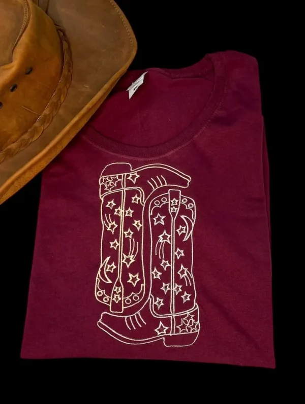 Cowboy boots embroidered sweatshirt/hoodie. - Image 3