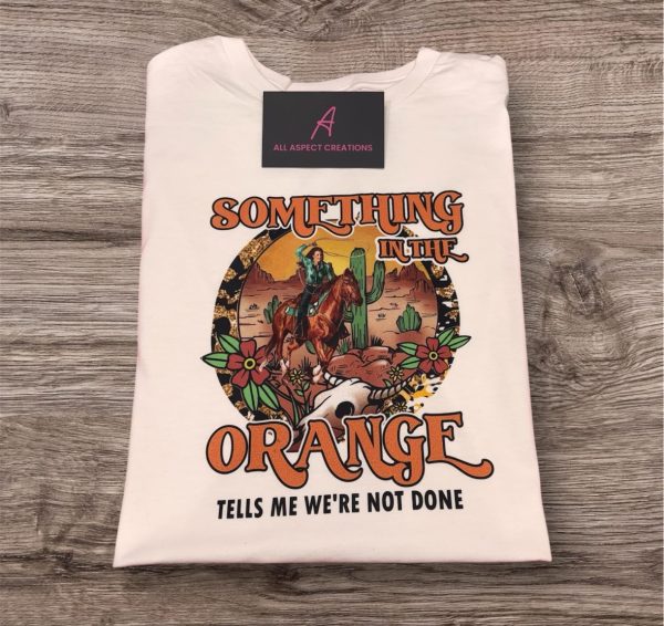 Something in the orange, song title, Zach Bryan, western t-shirt