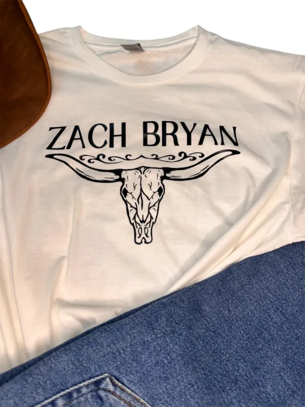 Zach Bryan printed long horn t-shirt