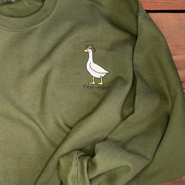 Embroidered Yee honk silly goose sweatshirt. - Image 4