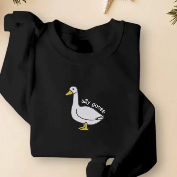 Embroidered Silly Goose Sweatshirt/hoodie - Image 2