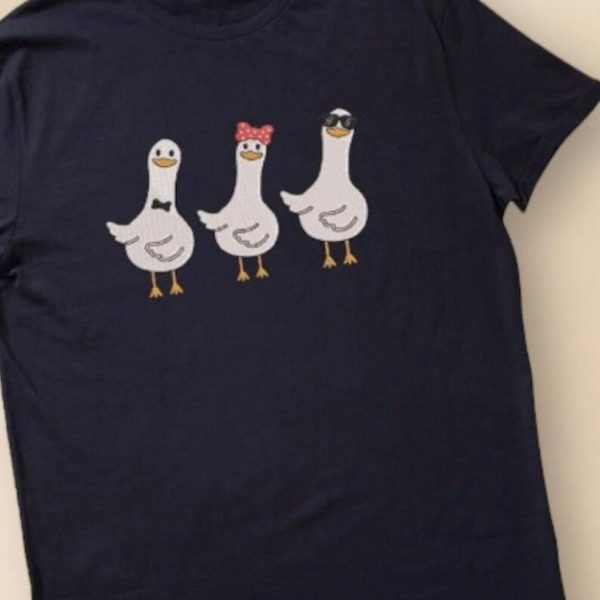 Embroidered dancing geese sweatshirt/ Hoodie - Image 2