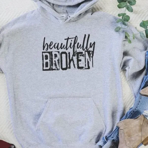 Beautifully broken printed Sweatshirt/hoodie