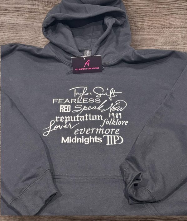 Taylor Swift song titles adults embroidered sweatshirt - Image 2