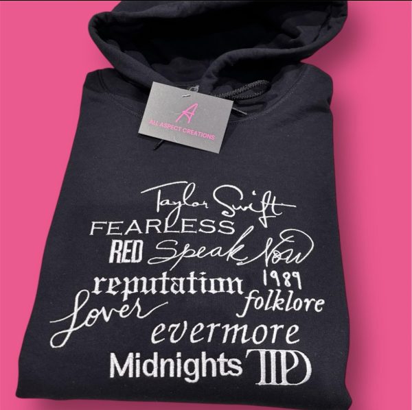 Taylor Swift song titles adults embroidered sweatshirt - Image 3