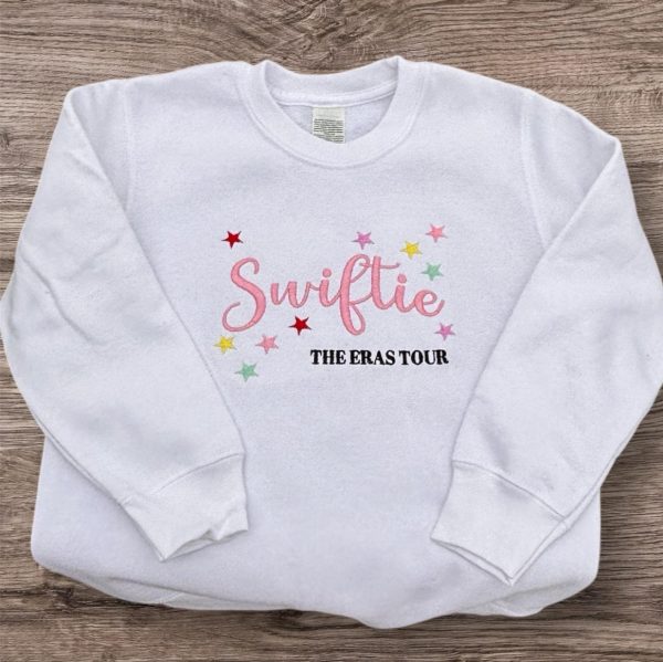 Taylor Swift Swifty The Eras Tour children’s embroidered sweatshirt.