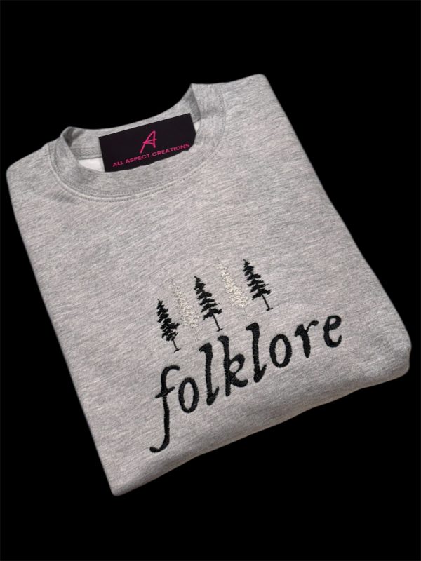 Taylor Swift, adults, Folklore, embroidered sweatshirt/hoodie.