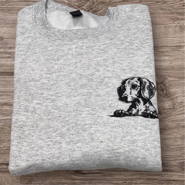 Dachshund embroidered sweatshirt/Hoodie.