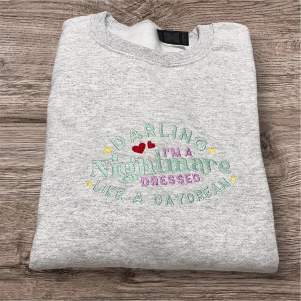 Children's embroidered I'm a nightmare dressed like a daydream sweatshirt. - Image 2