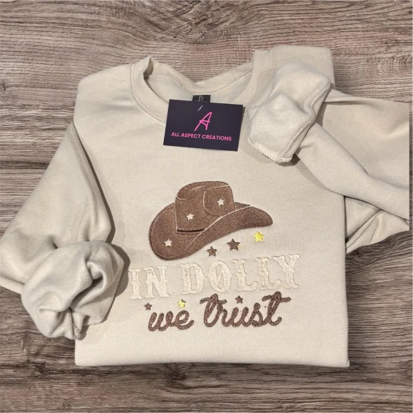 In Dolly we trust embroidered sweatshirt/Hoodie.