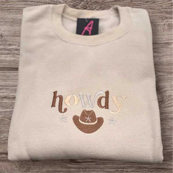 Howdy embroidered sweatshirt/Hoodie. - Image 3