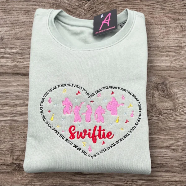 Children's embroidered SWIFTIE heart sweatshirt.