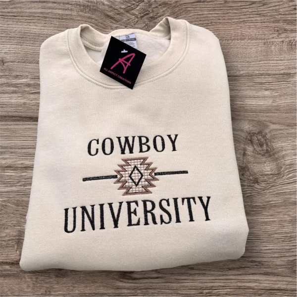 Western cowboy university embroidered sweatshirt/Hoodie.