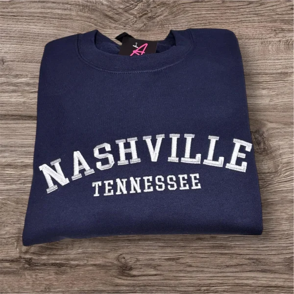 Nashville Tennessee embroidered sweatshirt/Hoodie.