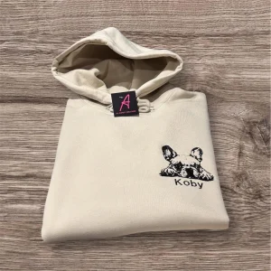 French bulldog embroidered sweatshirt/Hoodie.