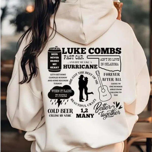 Country music song titles sweatshirt/hoodie.