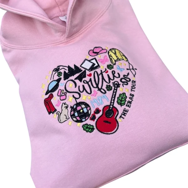 Children's embroidered Swiftie sweatshirt.