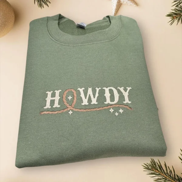 Howdy embroidered sweatshirt/Hoodie. - Image 2