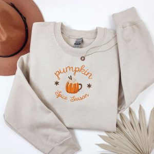 Embroidered Pumpkin Spice Sweatshirt