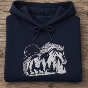 Horse embroidered sweatshirt