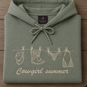 Embroidered Cowgirl summer sweatshirt