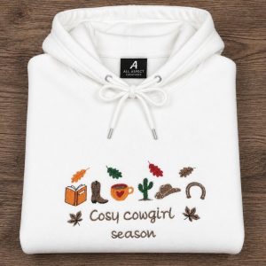 Cosy Cowgirl Season Embroidered Western Sweatshirt