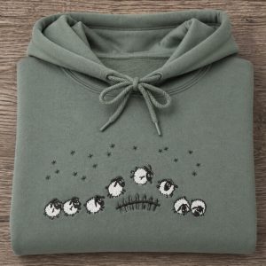 Embroidered Sheep Sweatshirt