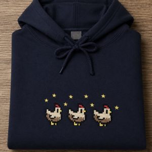 Embroidered Stardew Valley sweatshirt or hoodie.