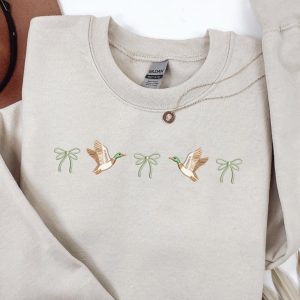 Embroidered Flying Ducks Sweatshirt