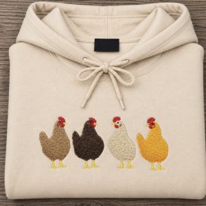 Embroidered Chicken Sweatshirt