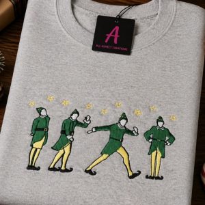 Embroidered Elf Christmas Jumper or Hoodie.