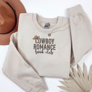 Embroidered Cowboy Romance Sweatshirt: Western Bookworm Jumper