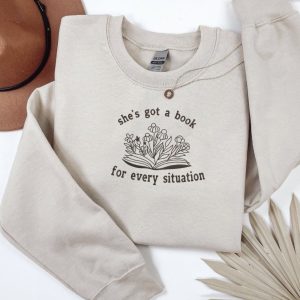 Embroidered 'Book For Every Situation' Sweatshirt