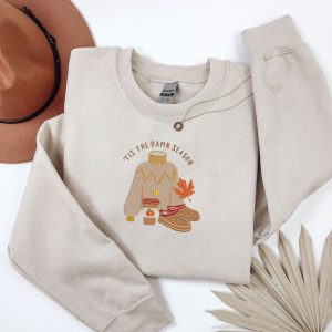 Embroidered "Tis the Damn Season" Sweatshirt: Cosy Autumn Jumper