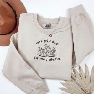 Embroidered 'Book For Every Situation' Sweatshirt
