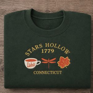 Embroidered Gilmore Girls Sweatshirt: Autumn Fashion Crew Neck