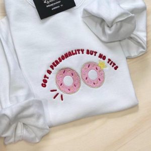 Embroidered Funny Adult Sweatshirt: Mental Health Crew Neck Jumper