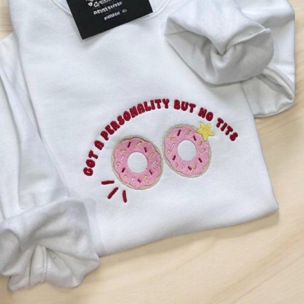 Embroidered Funny Adult Sweatshirt: Mental Health Crew Neck Jumper