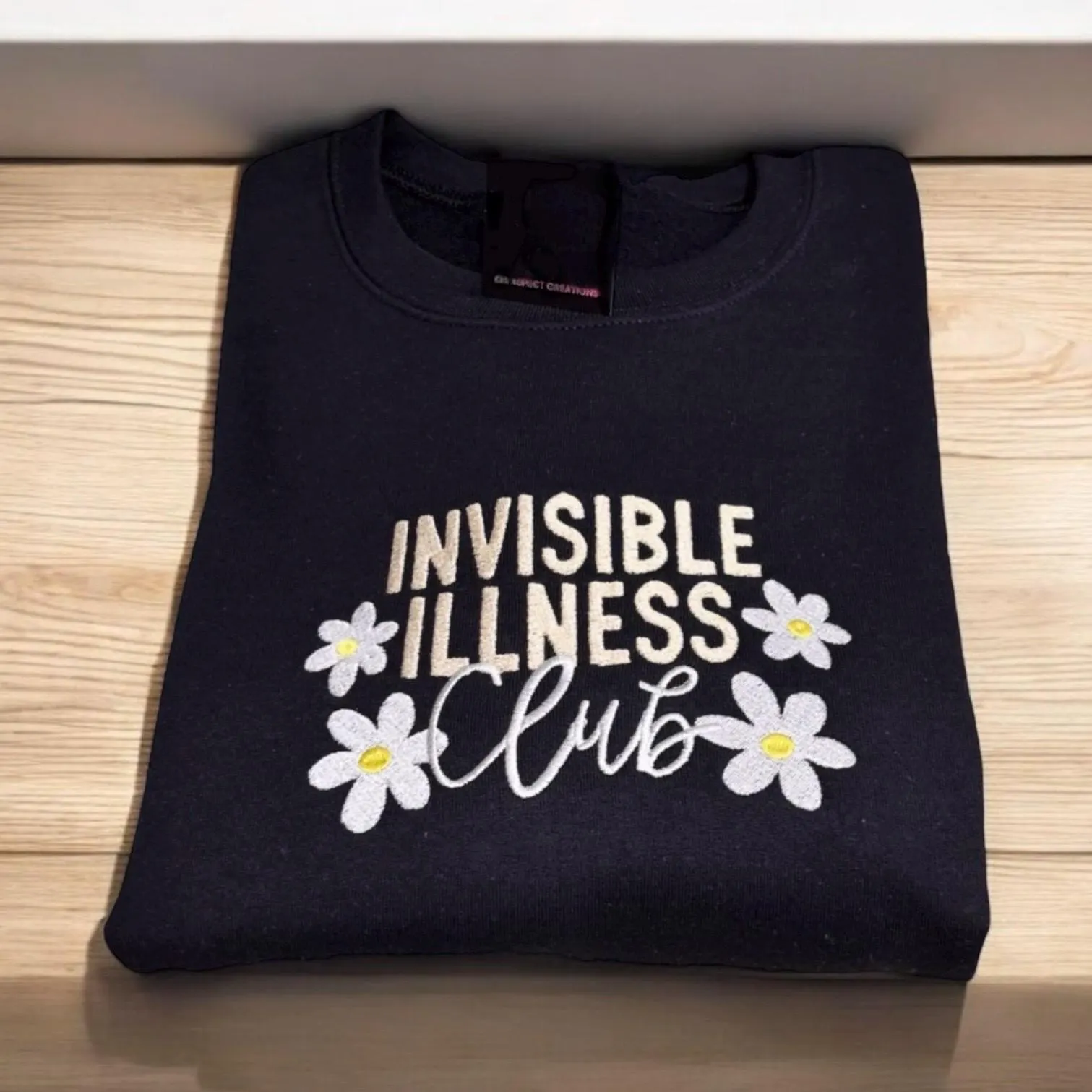 Embroidered Invisible Illness Club Sweatshirt: Mental Health Jumper - Image 2