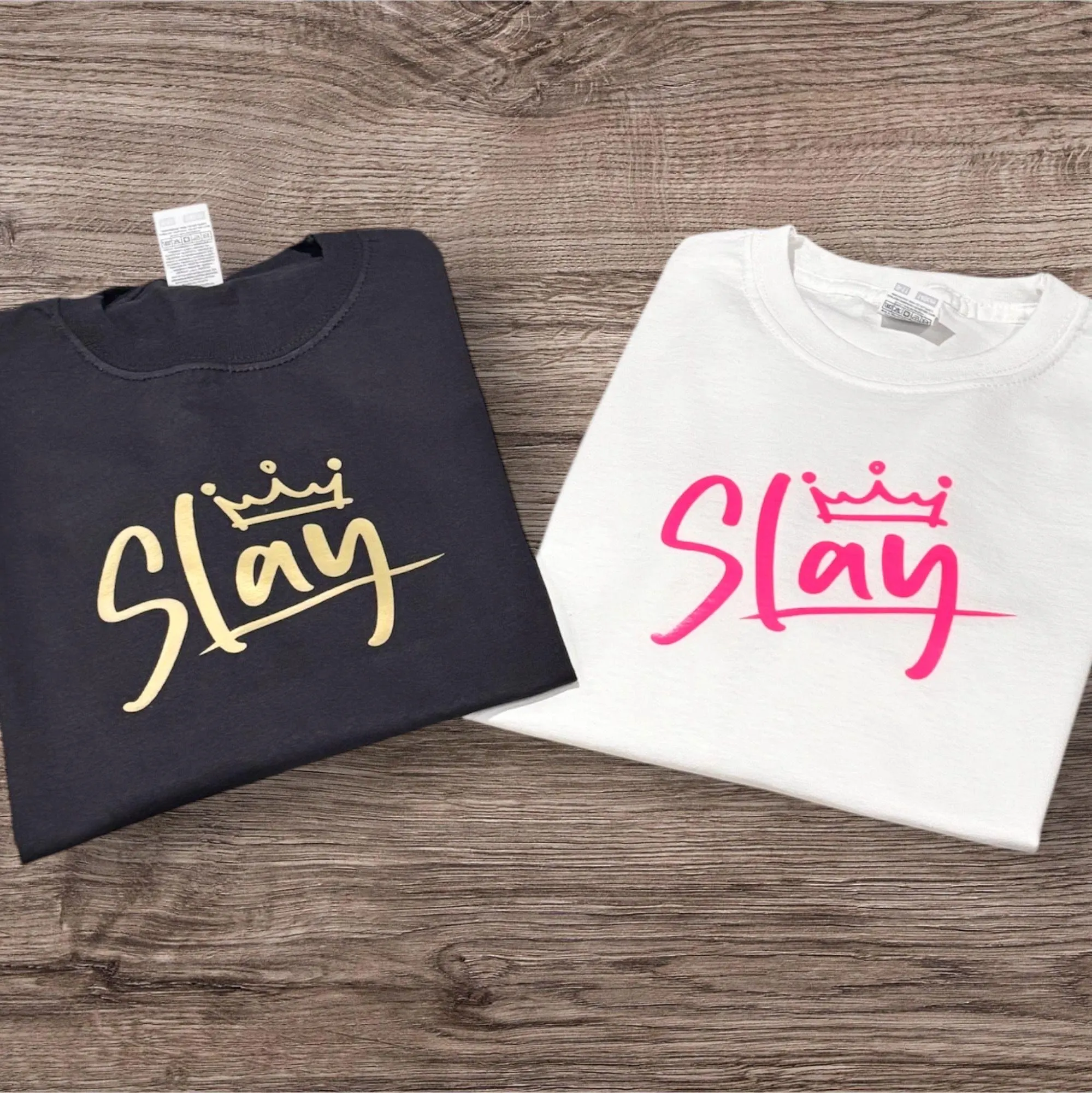 Kids 'Slay' Slogan Tee: Girls Fashion Clothing