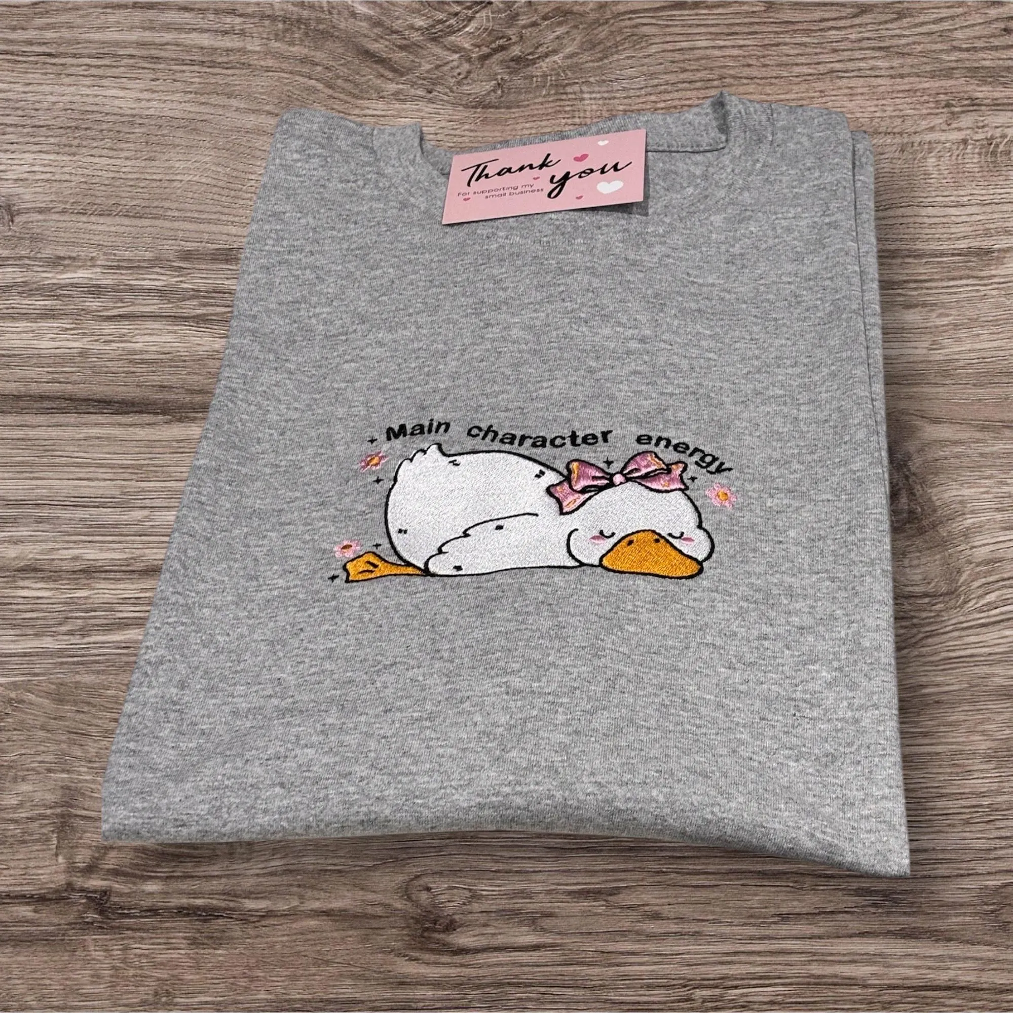 Embroidered Tired Goose Sweatshirt: Funny Animal Jumper
