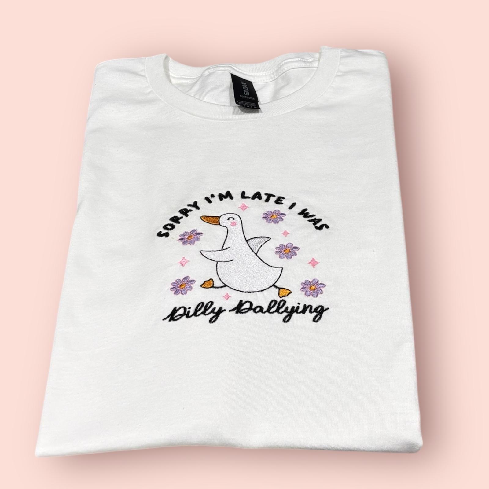 Embroidered Goose Sweatshirt: Funny Animal Jumper, Women's Gift - Image 2