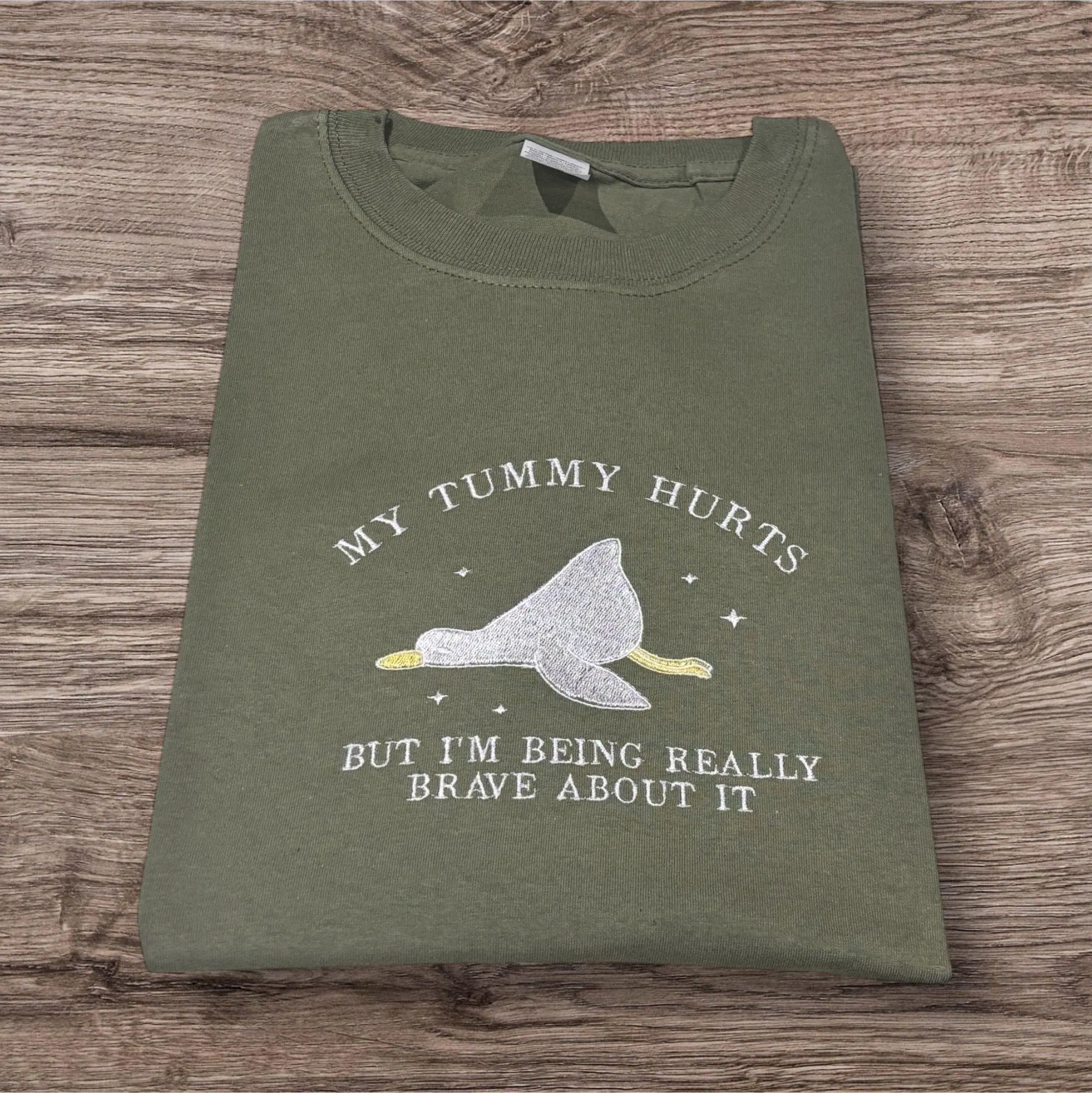 Embroidered Silly Goose T-Shirt: Funny Unisex Clothing