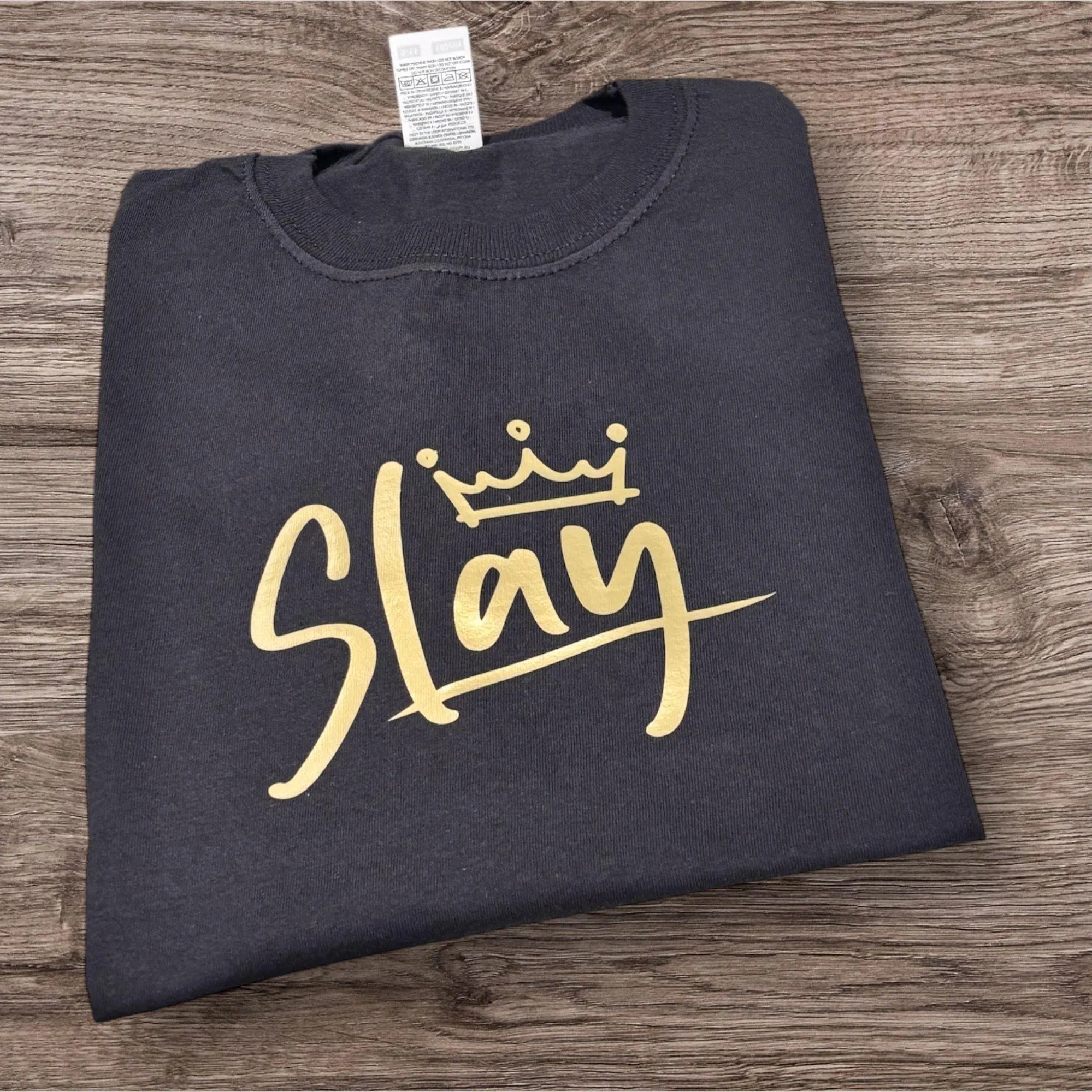 Kids 'Slay' Slogan Tee: Girls Fashion Clothing - Image 2