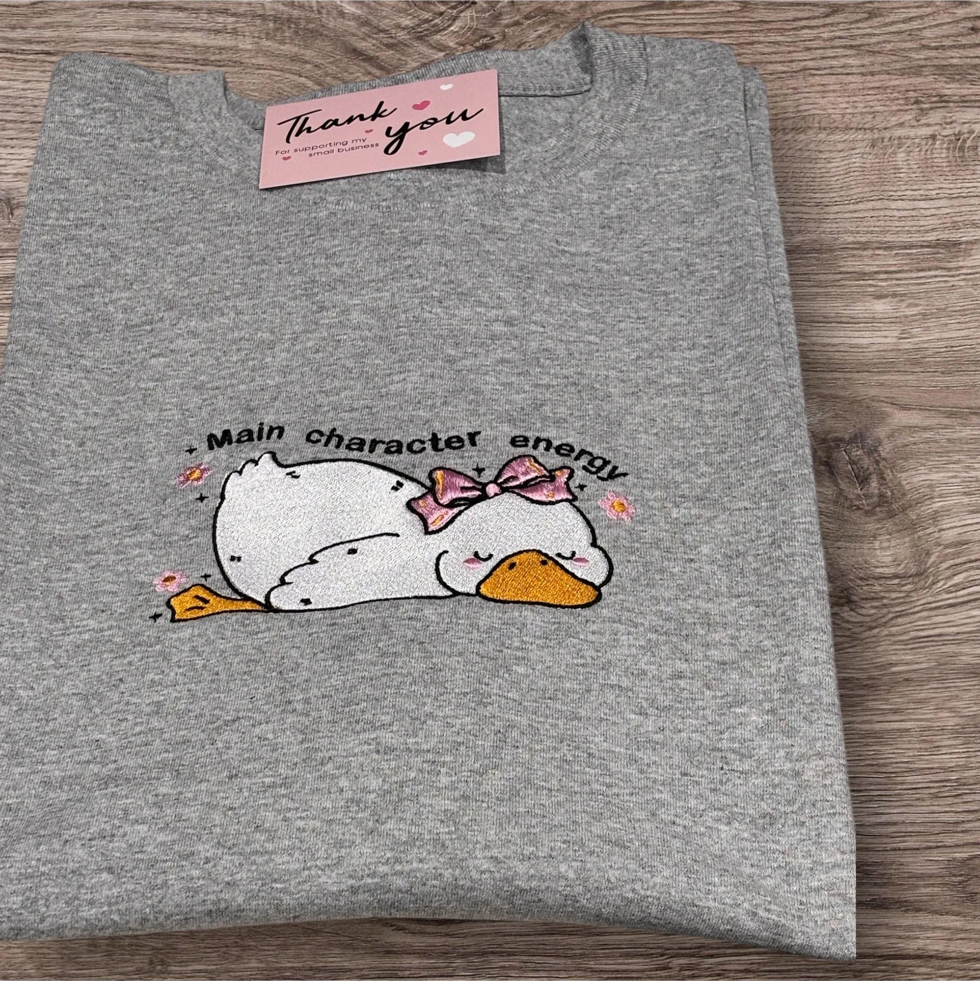 Embroidered Tired Goose Sweatshirt: Funny Animal Jumper - Image 2