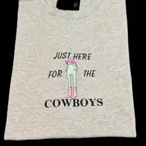 Embroidered Cowboy Frog T-Shirt: Funny Western Animal Clothes