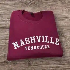 Embroidered Nashville Tennessee Sweatshirt: Country Music Westernwear