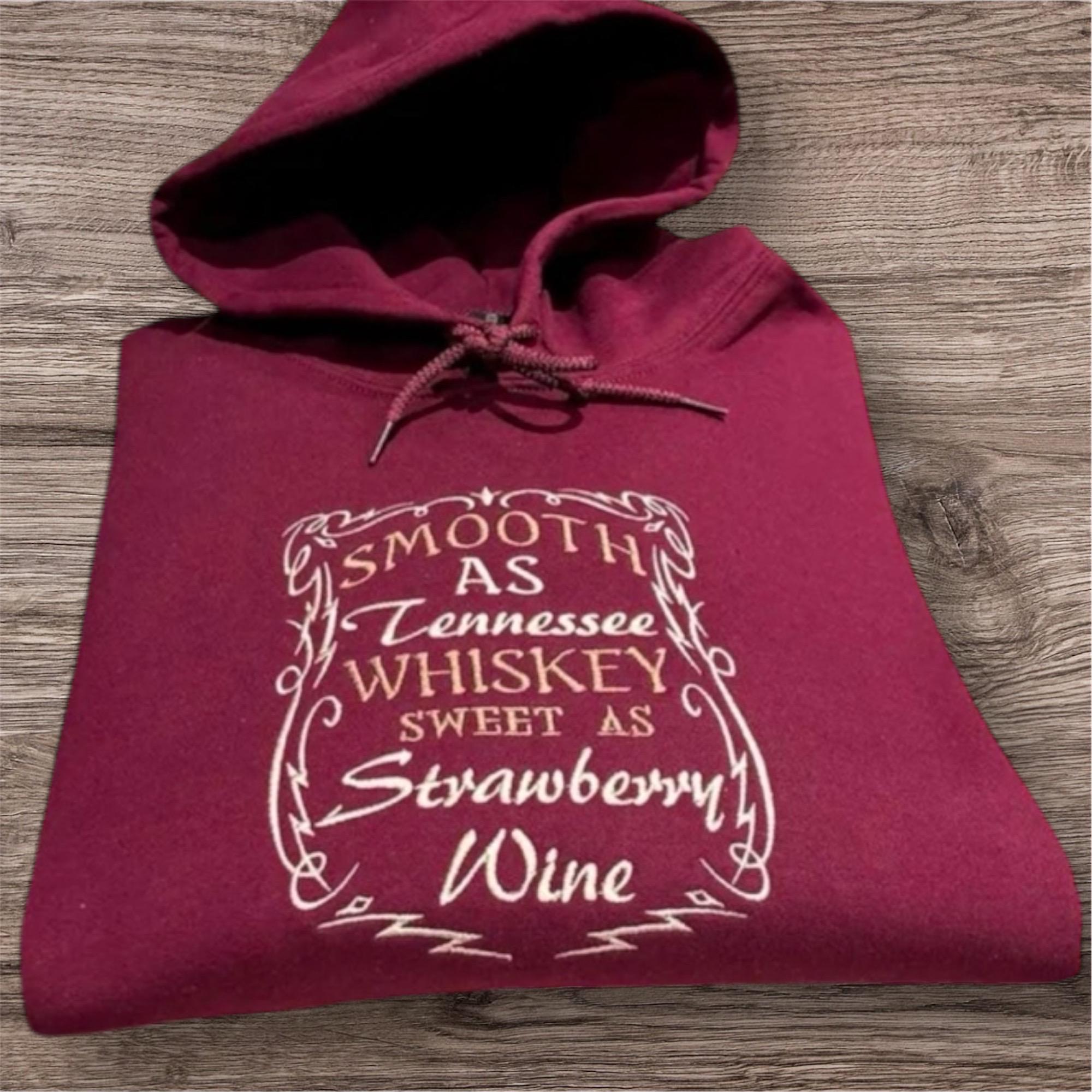 Embroidered Tennessee Whiskey Hoodie: Country Western Sweatshirt