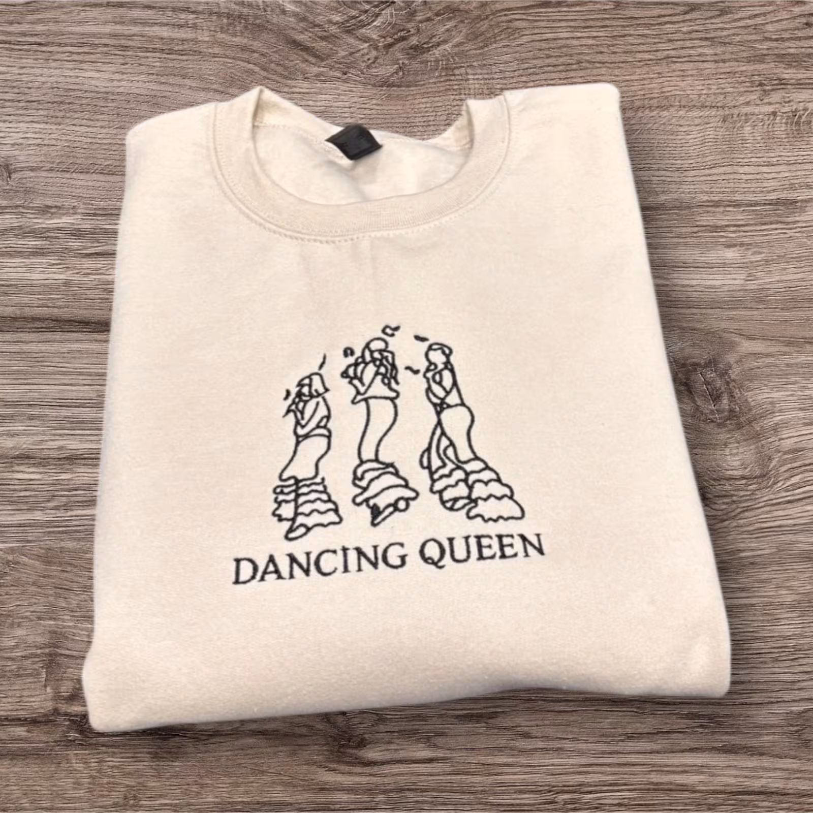 Embroidered Dancing Queen Sweatshirt: Music Hoodie, Ladies Fashion