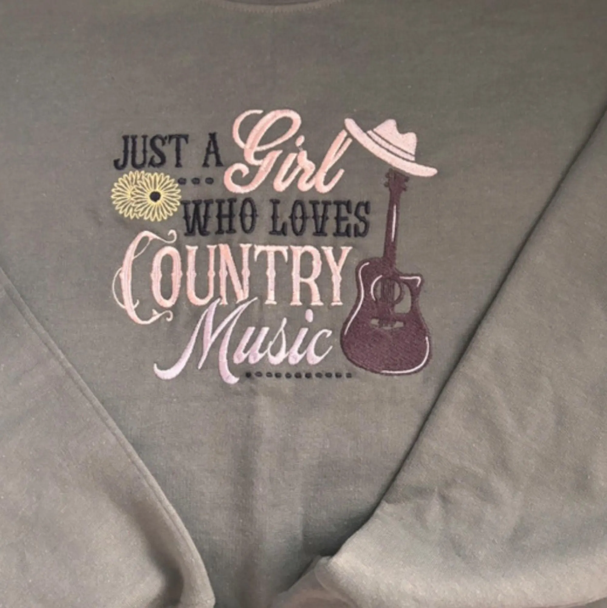 Embroidered Country Music Sweatshirt: Western Girl Hoodie - Image 2